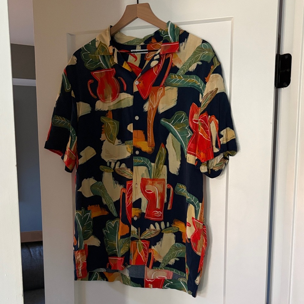 Zara Multicolor Abstract Print Shirt